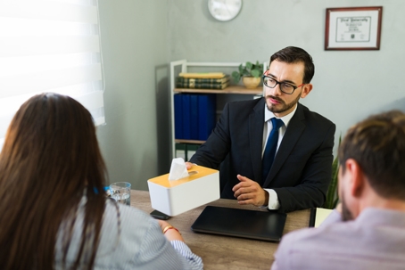 lawyer helping client with mental health issues
